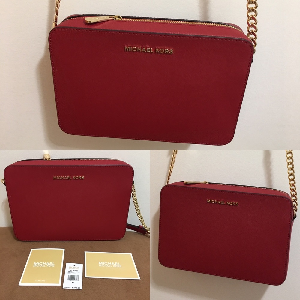 MK RED SLING BAG